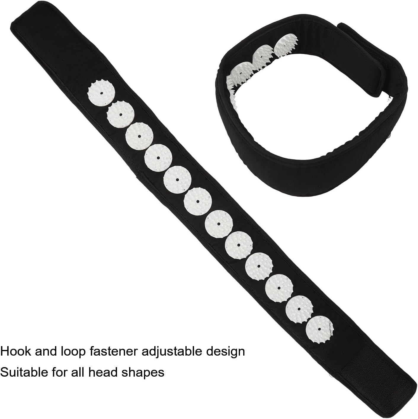 Portable Acupuncture Strap, Acupressure Massage Headband for Relief Muscle Stress, Adjustable and Comfortable Acupressure Wrap Strap for Reduce Muscle Tension image number 4