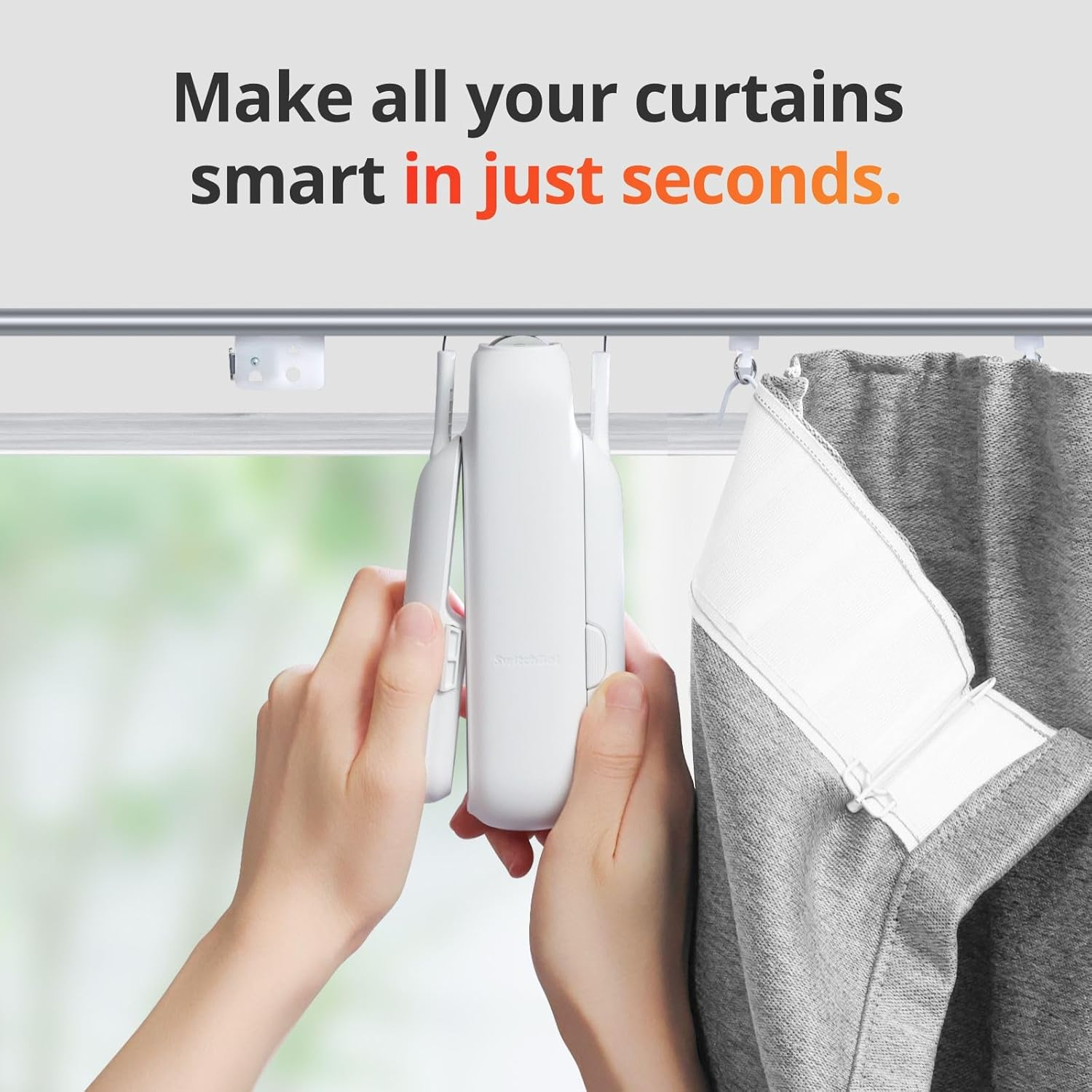 Switchbot Smart Automatic Curtain Opener - Bluetooth Remote Control with App/Timer, Upgraded High-Performance Motor, Add Switchbot Hub to Make It Work with Alexa, Google Home (Curtain 3, U Rail) image number 6