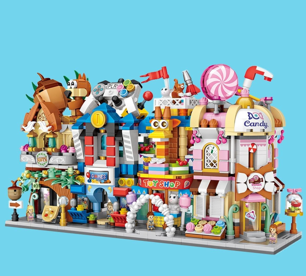 LOZ Building Blocks Educational Toy Modern Street View Architecture Model Nuts Store Houses Model Building Compatible with  Creator image number 3