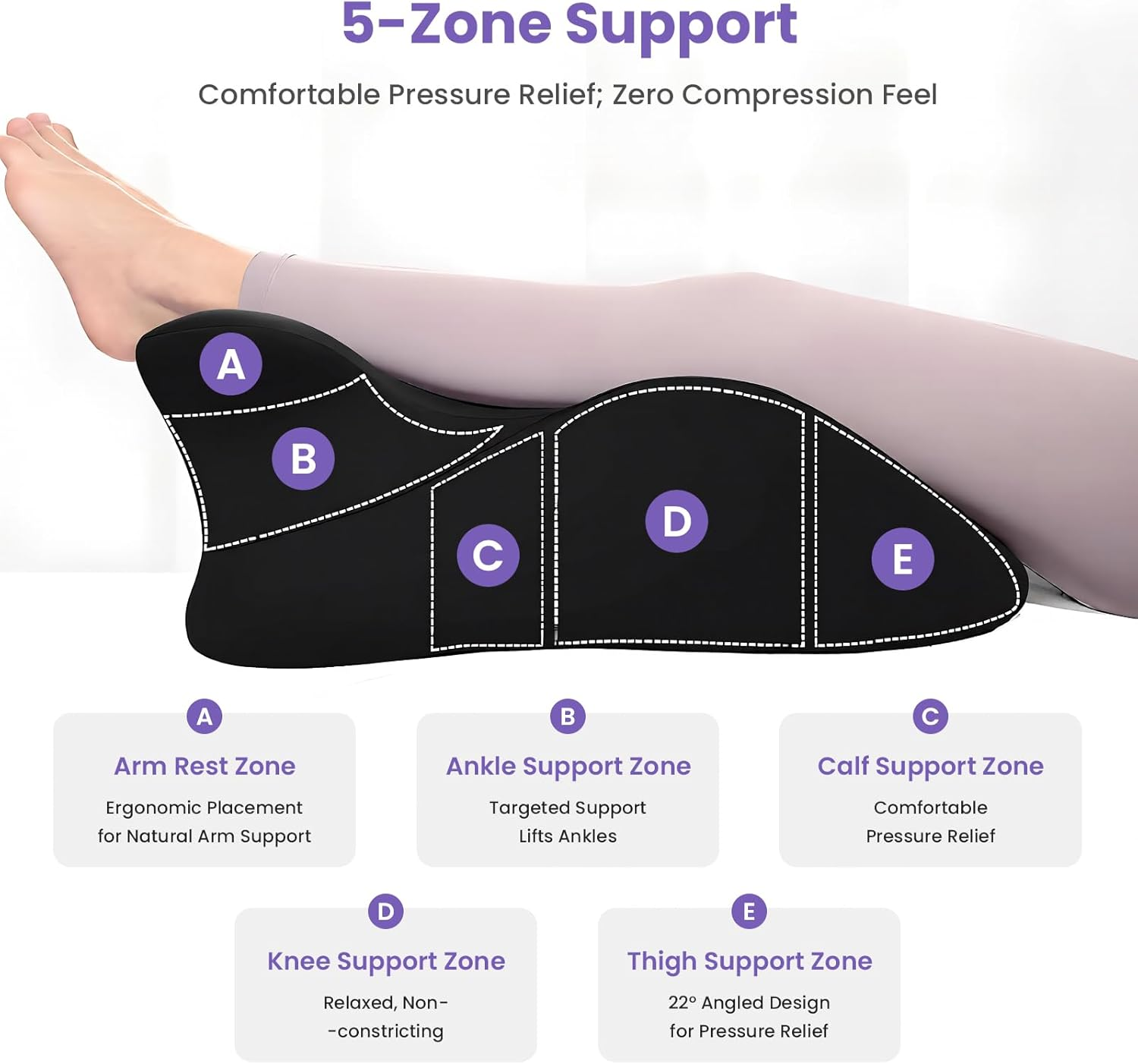 Uandhome Butt Cushion for Couples, Couples Butt Cushion for Pregnant Women,Sturdy Design, Intimacy Pillow, Wedge Pillow Memory Foam, Recovers after Impact, Provides Intimacy Support (Black) image number 2