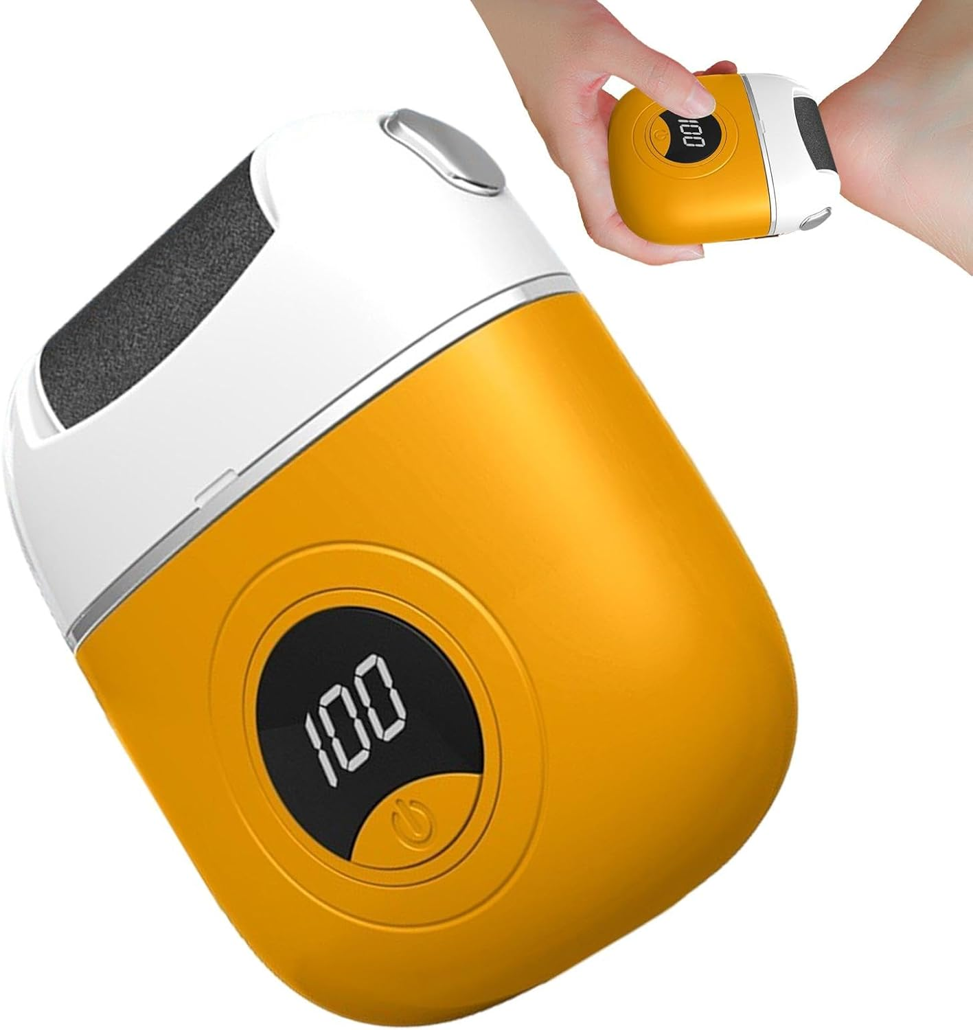 Bvizyelck Electric Foot Callus Remover, Electric Foot Files Grinder, Ergonomic Grip Foot Scrubber File for Heels, Side of Feet, Soles, Toes