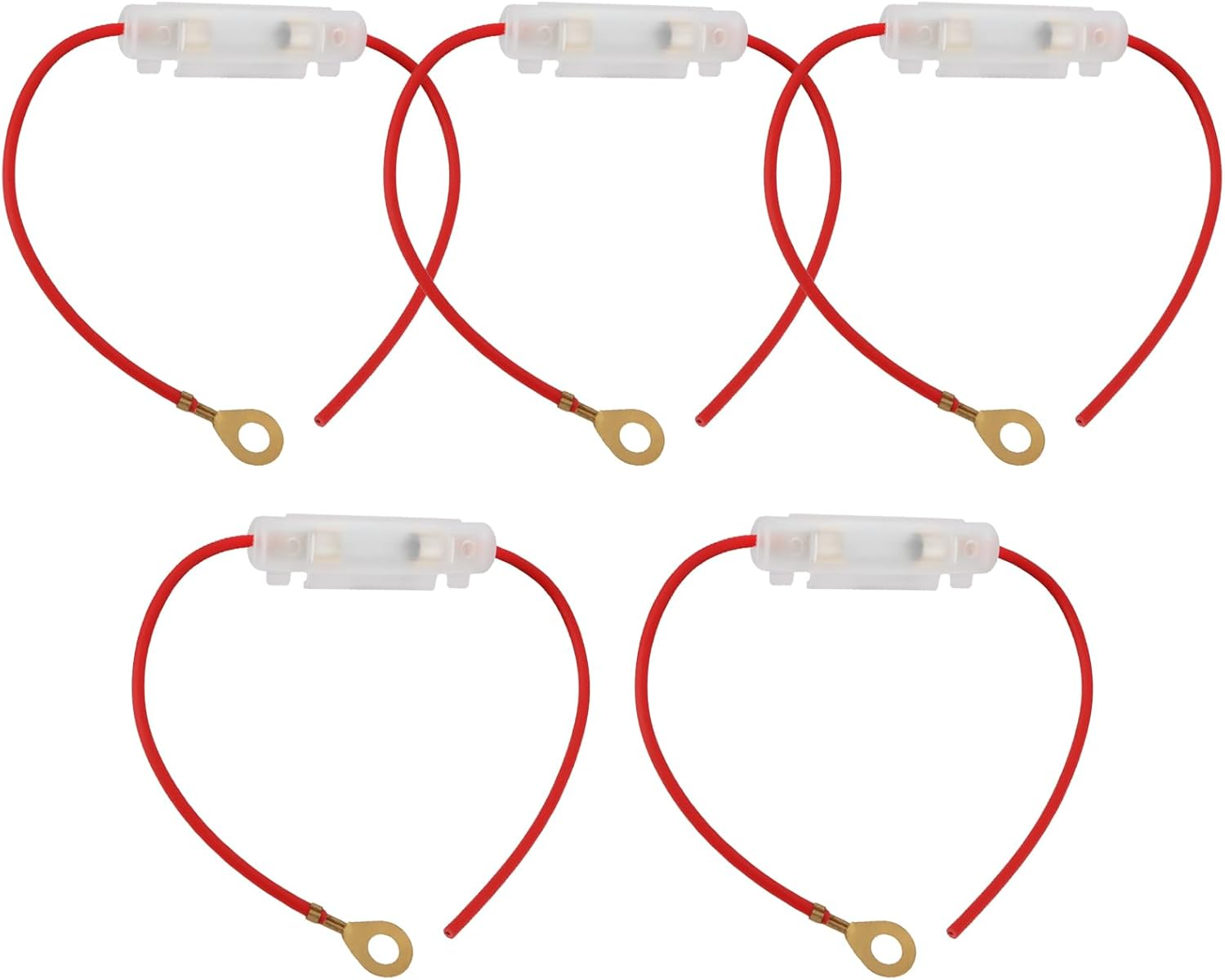 Emsea 5Pcs 6X30Mm Fuse Holder 30A/12V for Motorcycles Electric Vehicles Scooters with Fuse image number 1