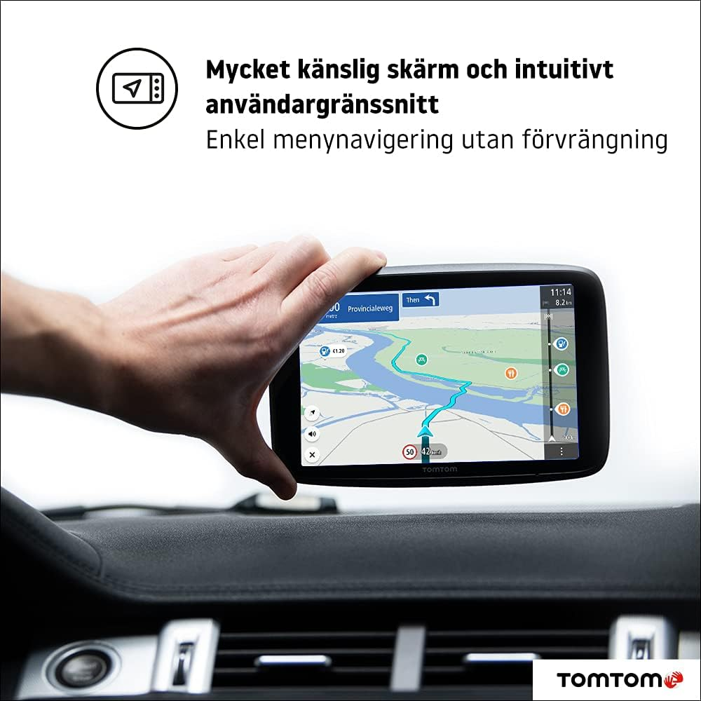 Tomtom Car Sat Nav GO Discover, 6 Inch, with Traffic Congestion and Speed Cam Alerts Thanks to Tomtom Traffic, World Maps, Quick-Updates via Wifi, Parking Availability, Fuel Prices, Click-Drive Mount image number 4