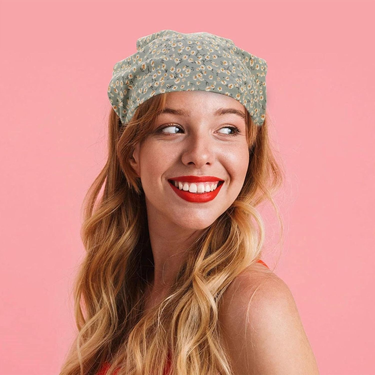 Dinghaole 4Pcs Women'S Floral Headscarf - with Elasticity, Bohemian Headscarf, Fashionable Headband That Can Also Be Placed on the Neck, Versatile for Daily Use (Four Colors) image number 3