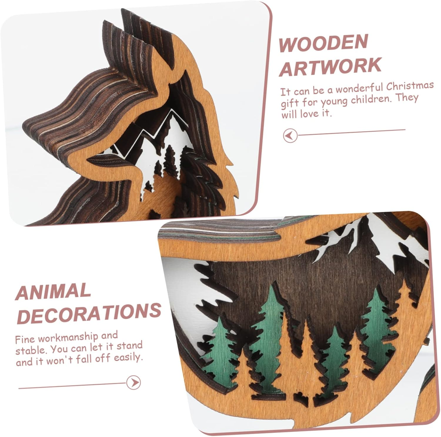 House Decoration Items Xmas Wood Ornament Wall Hanging Decor Outdoor Christmas Decorations Felt Christmas Description image number 4