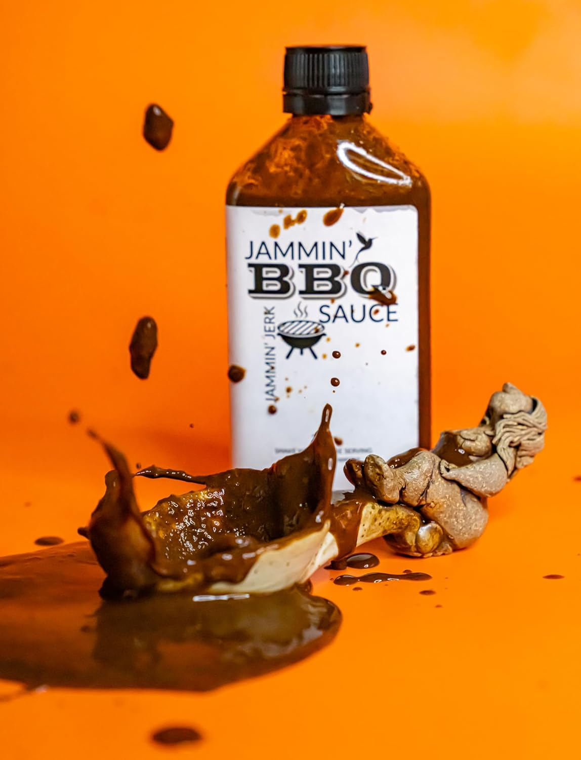Jammin Jerk BBQ Sauce (200G) - Our Smoky Jerk BBQ Sauce Is Made in Small Batches, Non-Gmo, All Natural, No Preservatives, Gluten Free with Pimento(All Spice) and Extra Lashings of Habaneros in Every Jar Bringing You the Warmth of the Caribbean plus Savoury Goodness, Antioxidants, and Lower Salt and Sugar for a Better Healthier You. image number 1