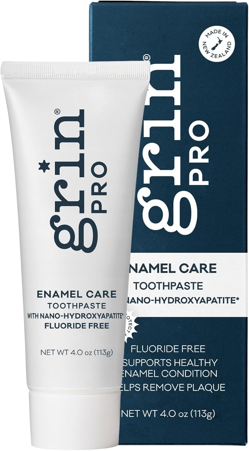 Grin Pro Enamel Care Nano-Hydroxyapatite Toothpaste, Fluoride Free, Designed for Sensitive Teeth, Helps Remineralize, 4 Oz, Natural Ingredients, New Zealand Manufactured image number 4