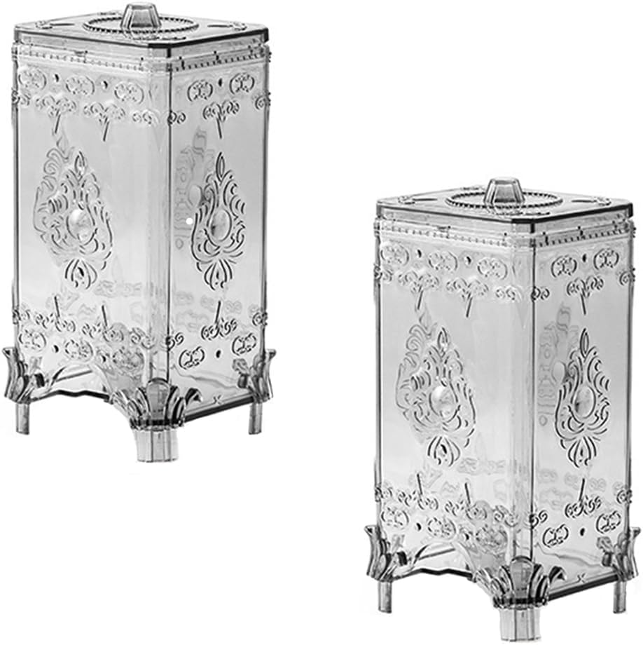 Cotton Pad Dispenser Container,Translucent Storage Box Organizer,Plastic Makeup Remover Pad Box Case, with Lid,Makeup Storage and Dustproof,For Bathroom Vanity Countertop(Grey) image number 5