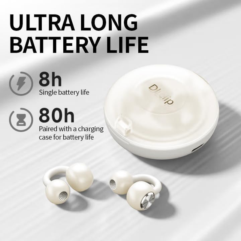 GALAAL Wireless Earbuds Bluetooth Headphones,Lightweight Earbuds with Ear Hooks,Bluetooth5.4 Wireless Earphones,30H Playtime, IPX4 Waterproof Running Headphones for Gym Gold image number 3