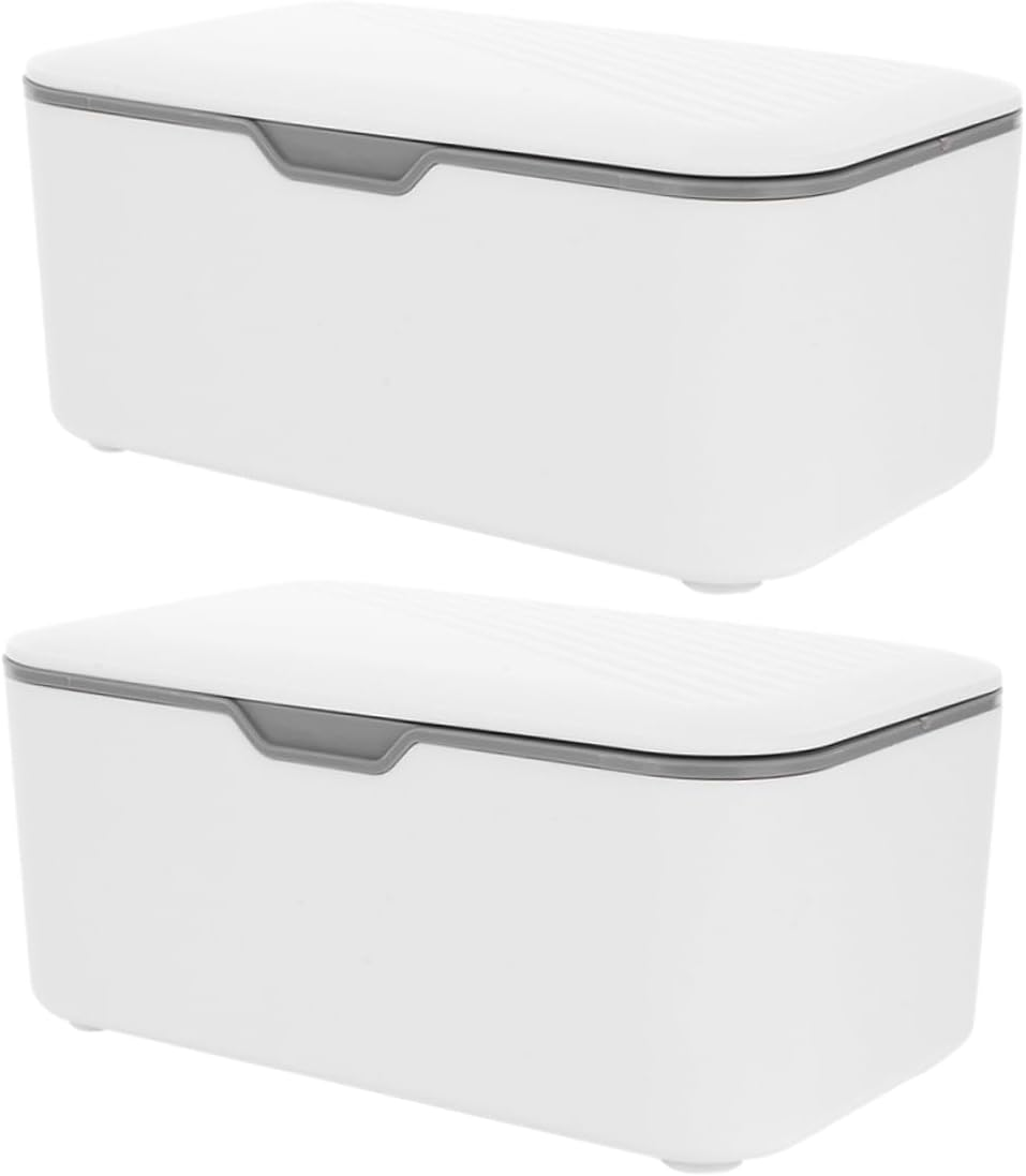2Pcs Wipe Boxes Reusable Wipe Holder Refillable for Bathroom Storage Container Portable Case image number 6
