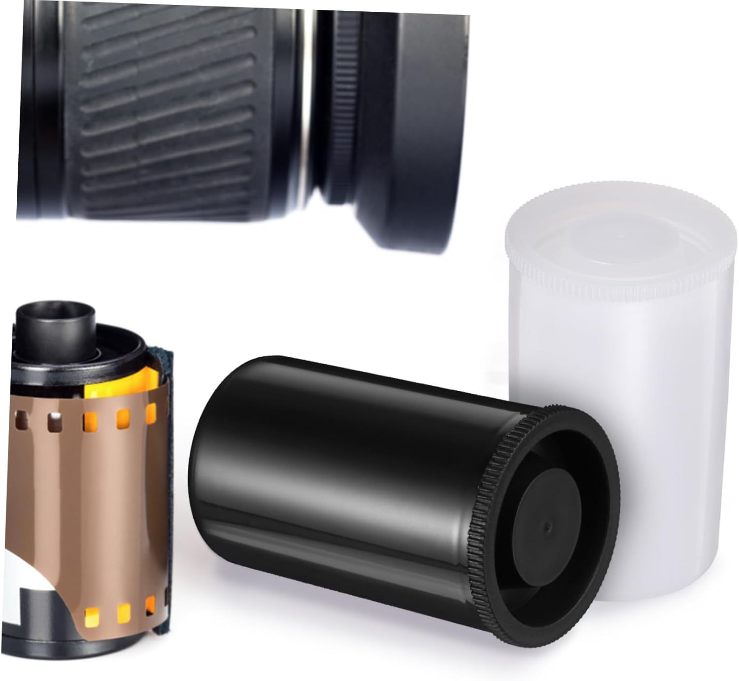Veemoon 20Pcs Reusable Film Canisters for 35Mm Film Storage Black White Plastic Containers Lids for Photography Geocaching image number 6