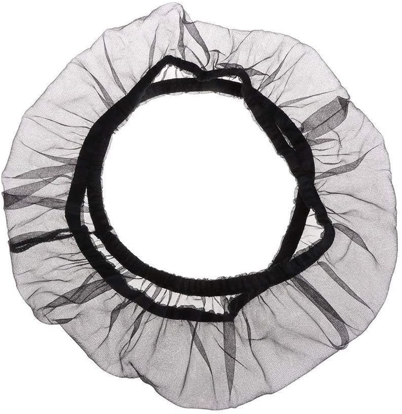 Bird Cage Guard Parrot Nylon Mesh Net Cover Stretchy Shell Skirt Cage Basket Dust-Proof Net Cover (Black, One Size) image number 4