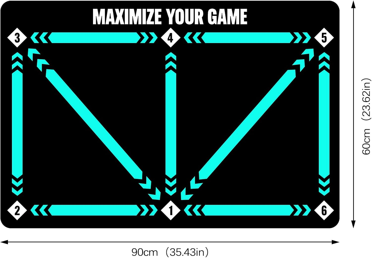 Soccer Training Mat, Football Footstep Training Mat for All Levels, Non-Slip Silent Soccer Train Mat Equipment for All Ages to Enhance Your Soccer Skills image number 1