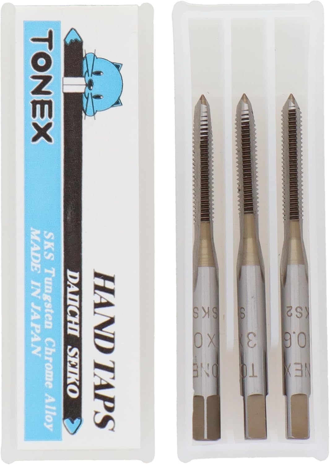 Sankyo Corporation TONEX HT3S Hand Tap Set, Screw Diameter 0.1 Inches (3 Mm) X Pitch: 0.02 Inches (0.6 Mm) image number 3