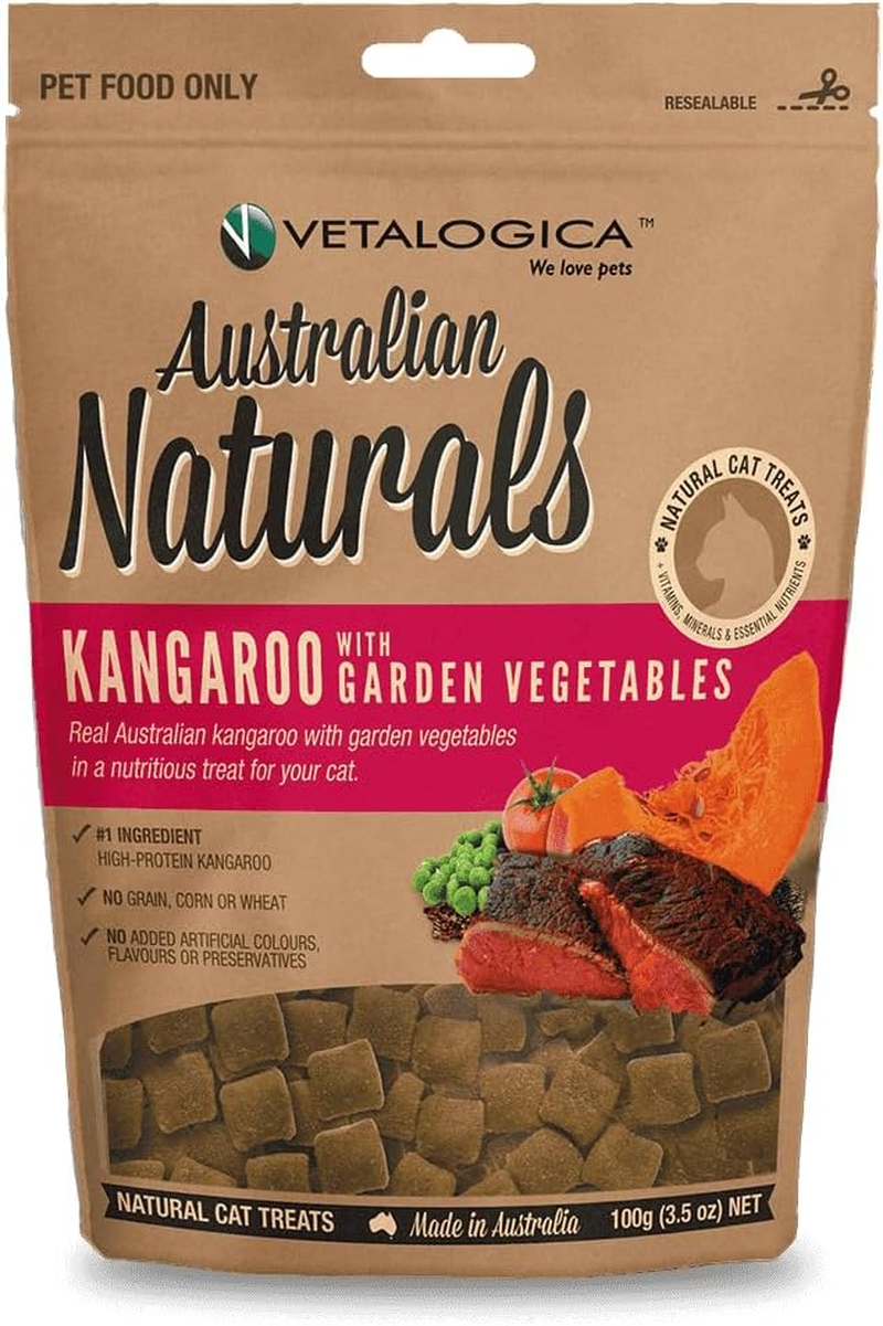 Vetalogica Australian Naturals Soft-Moist Grain Free Australian Made All Ages Kangaroo Cat Treat 100 G image number 1