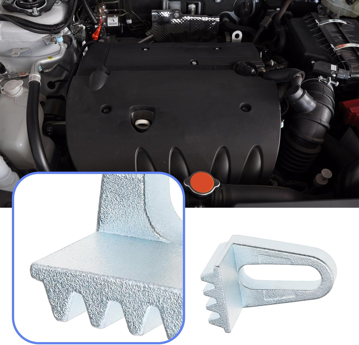 Ecsing Car Flywheel Timing Tool Carbon Steel Flywheel Locking Tool Compatible with 1.6 1.9D Clutch Engine Damper Compatible with Peugeot Compatible with Citroen Automobile image number 6