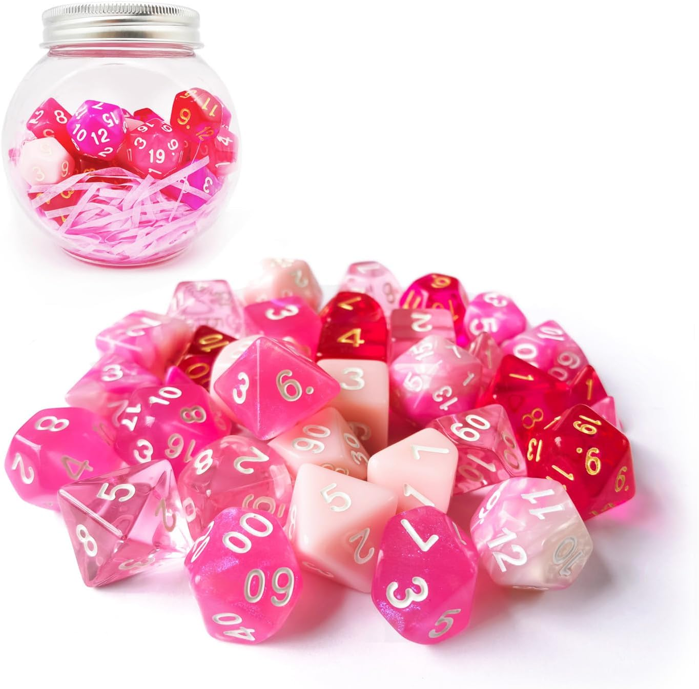Bescon Polyhedral RPG Dice Full 35Pcs Blossom Set, DND Role Playing Game Dice 5 X 7 Pieces image number 2