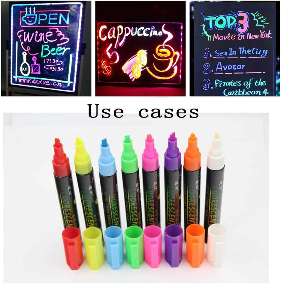 RIDINO Liquid Chalk Markers for Blackboards, Non-Toxic, Water-Based,Reversible Tips,Whiteboard Marker Erasable On, Glass, Window, Mirror, Any Non-Porous Surface and Kids Art(8 Chalk Pens and 3 Nibs) image number 1