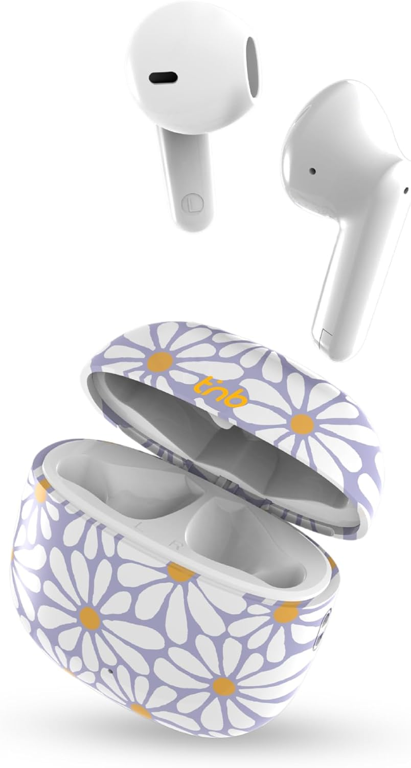 T'Nb Wireless Headphones Exclusive Collection 15 Hours Running Time Fashion Design Touch Control Volume Control White/Purple image number 5