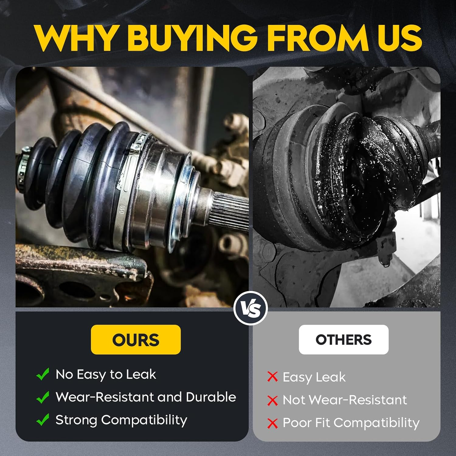 Front Left Right CV Axle Shaft K7561-15310 K7561-15313 for Kubota RTV 900 1100 1140 CPX, RTV900 2004-2011, RTV1100 2007-2013, RTV1140CPX 2011 2012 2013 2014 2015 2016 image number 2