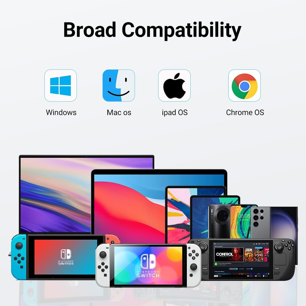 AHGEIIY Swith Dock for Nintendo Switch Docking Station, 4K USBC to 4K HDMI Adaptor Replacement for Offical Nintendo Switch Dock, TV Switch Dock Station Compatible with Nintendo Switch, Switch OLED Steam Deck Macbook Laptop image number 2