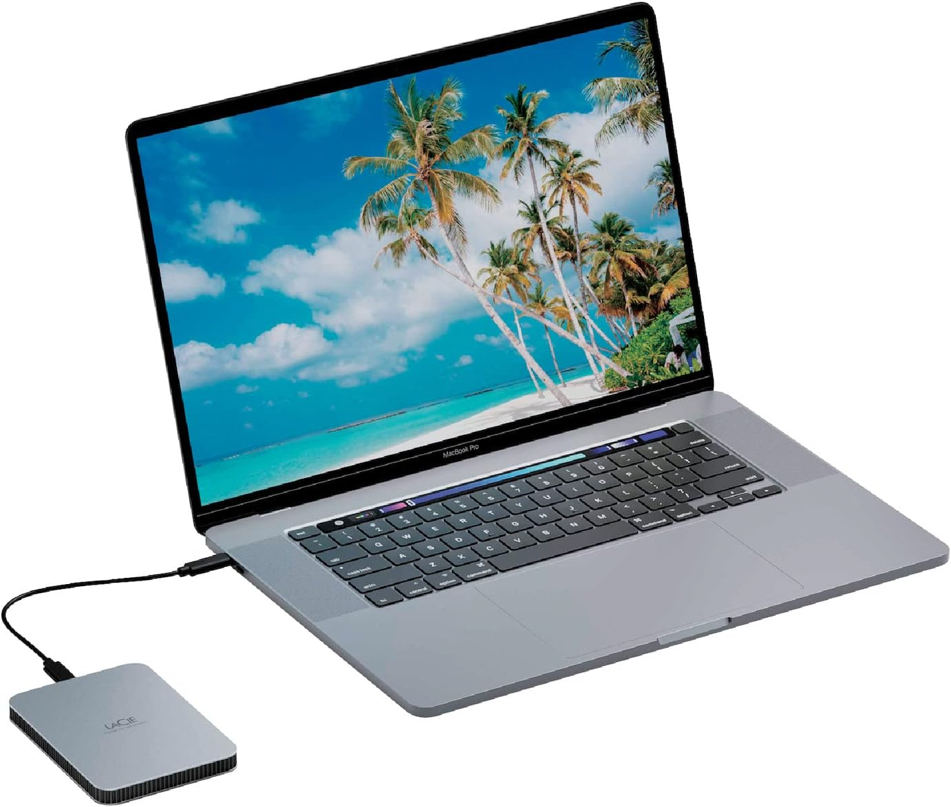 Lacie 2TB Mobile Drive External Portable Hard Drive with USB-C Cable, Moon Silver image number 4