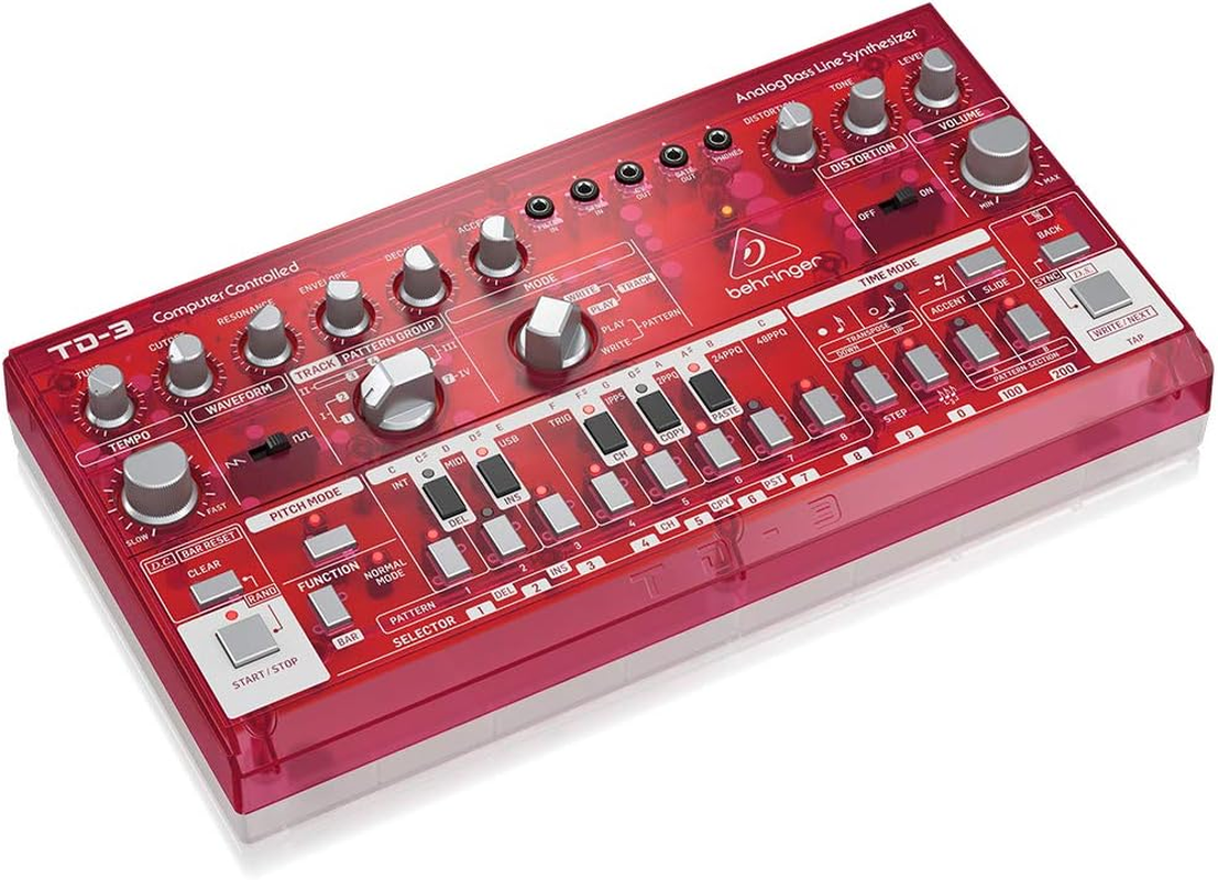 Behringer TD-3-SB Analog Bass Line Synthesizer with VCO, VCF, 16-Step Sequencer, Distortion Effects and 16-Voice Poly Chain image number 2