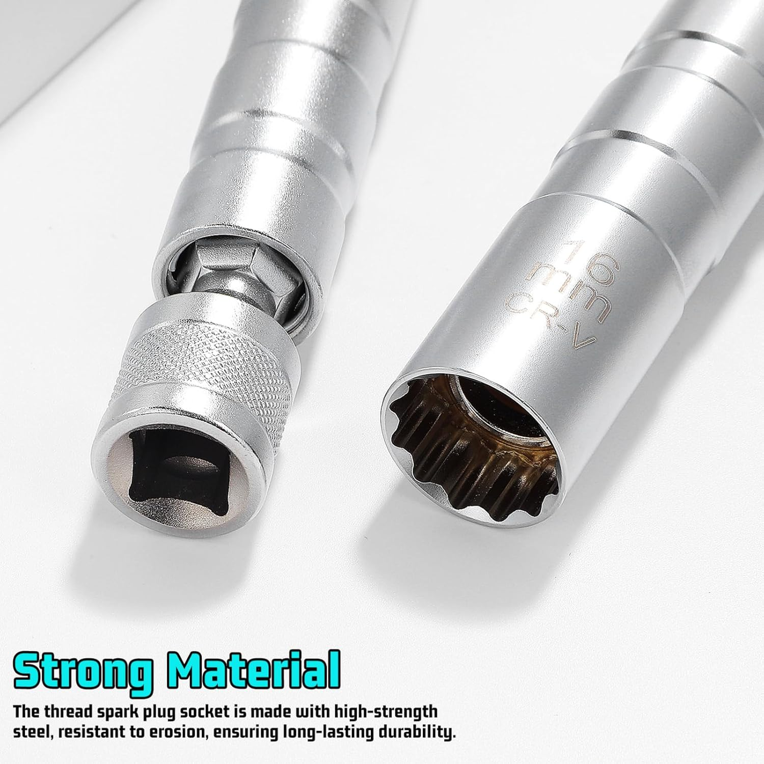 GARVALON 2Pcs Spark Plug Removal Tool Threaded Socket Kit Magnetic Socket Automotive Accessories image number 6