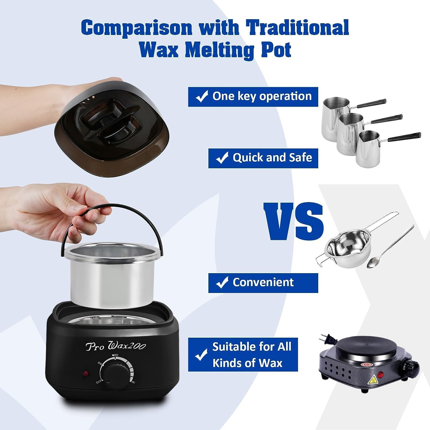 Wax Melter for Candle Making,Candle Melting Pot,Wax Melt Pot,Candle Wax Melter,Wax Melting,Multifunctional Wax Melting Tool with Adjustable Knob image number 6