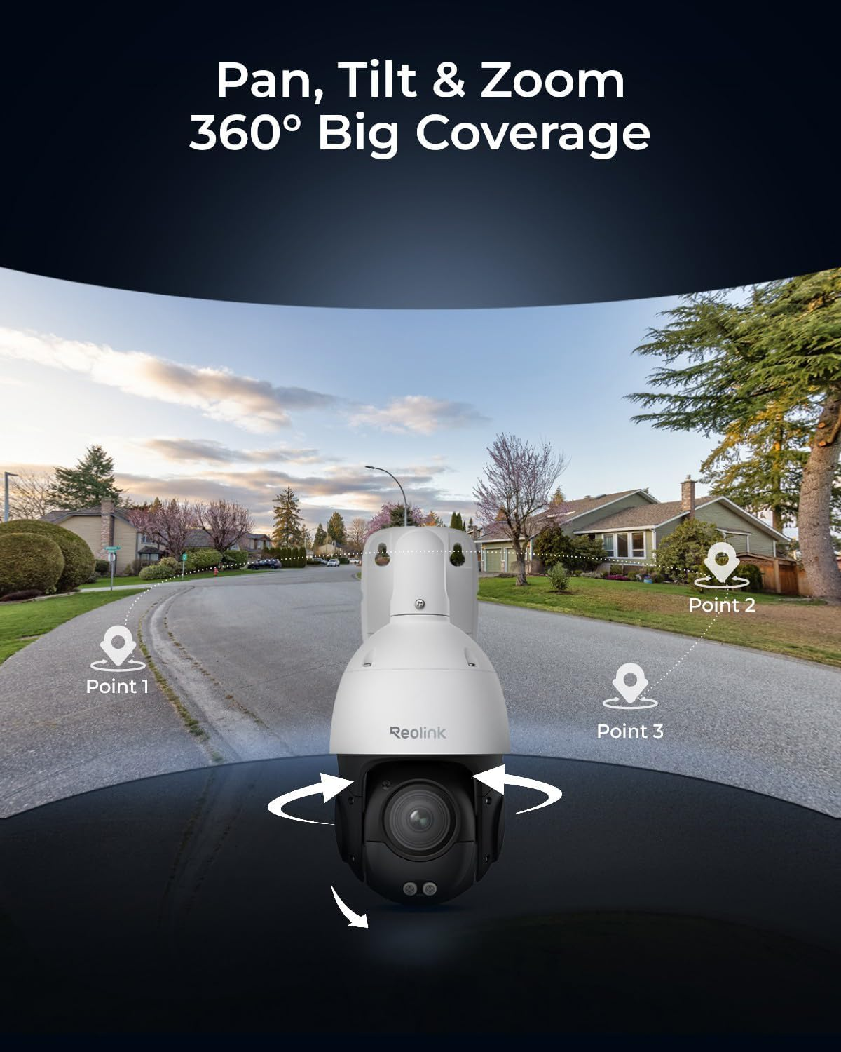 REOLINK RLC-823S2, Smart 4K/8MP UHD PTZ Dome Security Camera with Cutting-Edge 16X Optical Zoom and 3D, Spotlights Color Night Vision, Person/Vehicle/Animal Detection, 2 Way Talk, 24/7 Recording image number 1