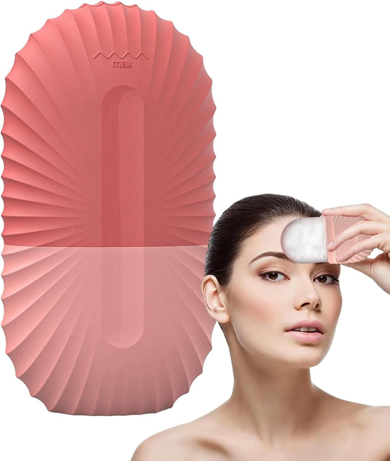 Ice Face Roller | Reusable Cooling Silicone Ice Cube Roller - Beauty Facial Rollers, Ice Cube Silicone Face Massage Skincare Tool for Face Eye Puffiness, Brighten Skin Borato