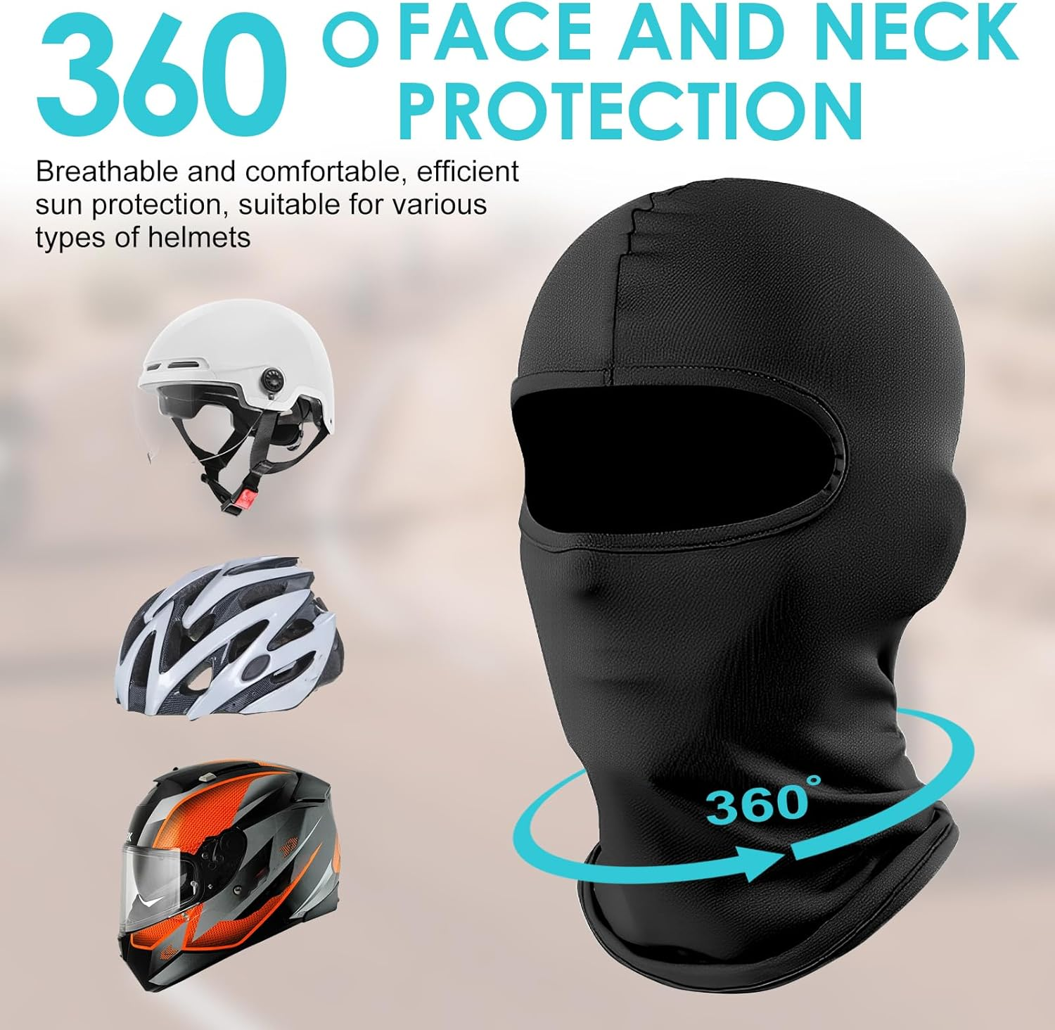 Balaclava Shiesty Ski Mask, Windproof Cold-Resistant Breathable Quick-Drying Sun-Protection Black Face Masks, Skiing Snowboarding Motorcycle Cycling for Summer Winter Other Seasons for Men and Women image number 5