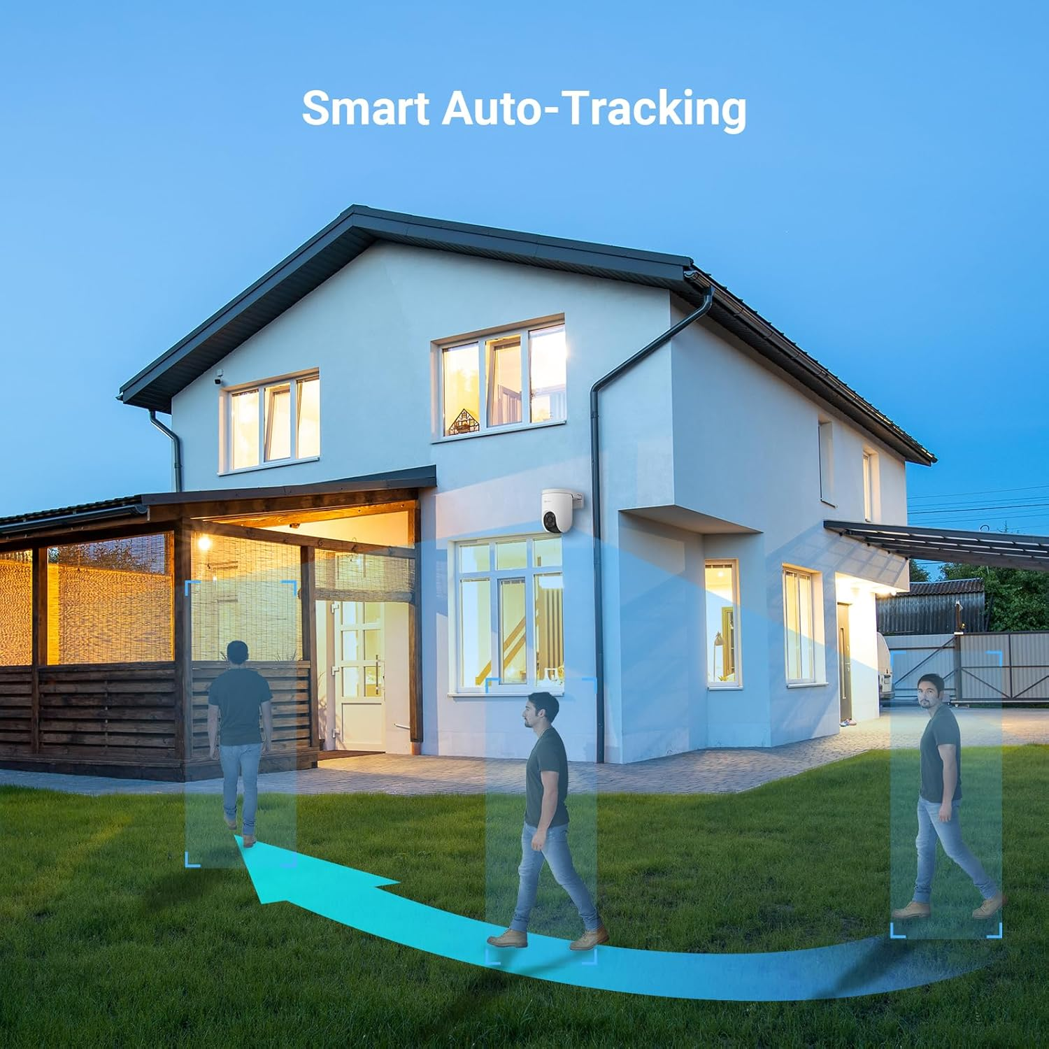 EZVIZ H8C 2K POE IP Outdoor Security Camera, 360&deg; PTZ Home Security, Ai-Powered Human Detection, Auto-Tracking, Color Night Vision, Two-Way Talk, Waterproof, No Subscription Fee image number 3