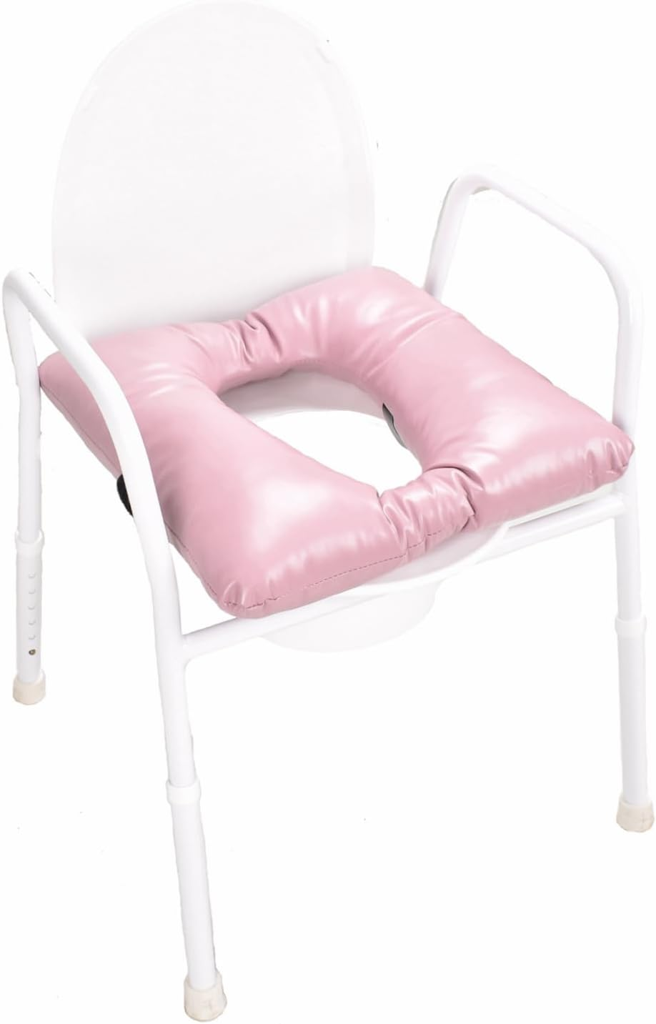 Bedside Commode Seat Cushion, Soft Seat Pad Cover Toilet Seat Cushion with Fixed Straps, Comfortable Commode Padded Seat, Waterproof Padded Cushion for Commode Chair image number 2