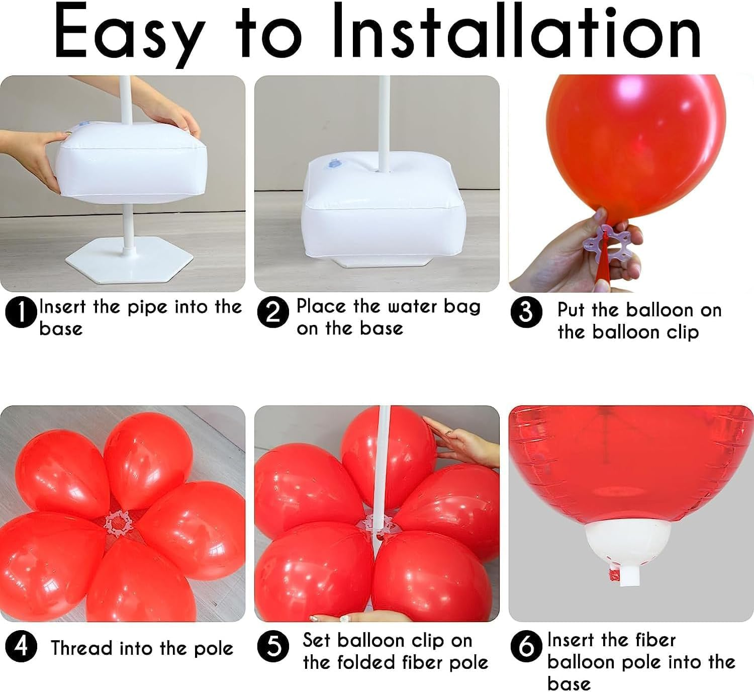 Balloon Arch Kit 8.2 Ft & 5 Ft,Half Arch Balloon Stand,Free Bending Irregular Vertical Balloon Arco Para Globos Con Base with Base Suitable for Wedding, Birthday, Party, Christmas Decoration