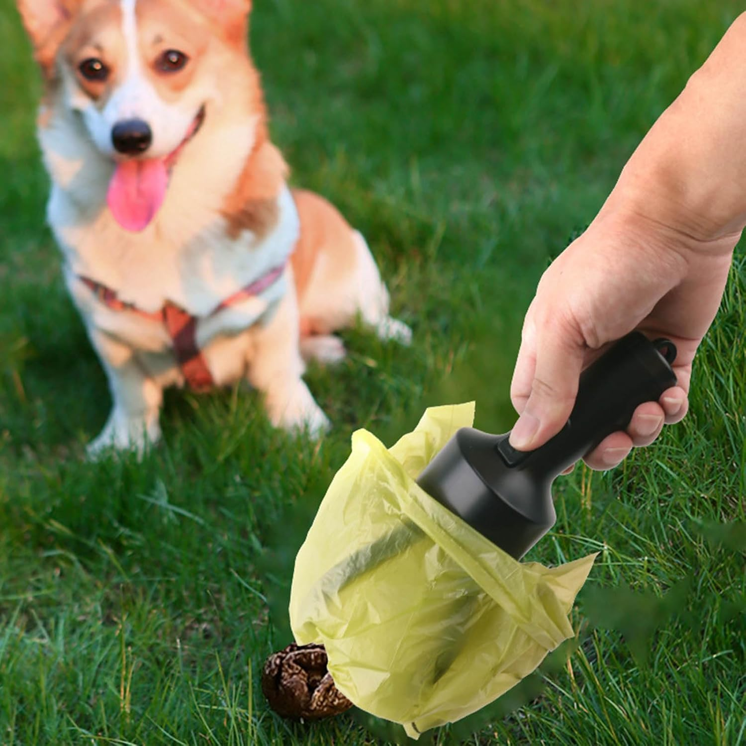 Dog Poop Scooper Portable Plastic Dog Waste Picker for Outdoor Walking a Dog image number 2