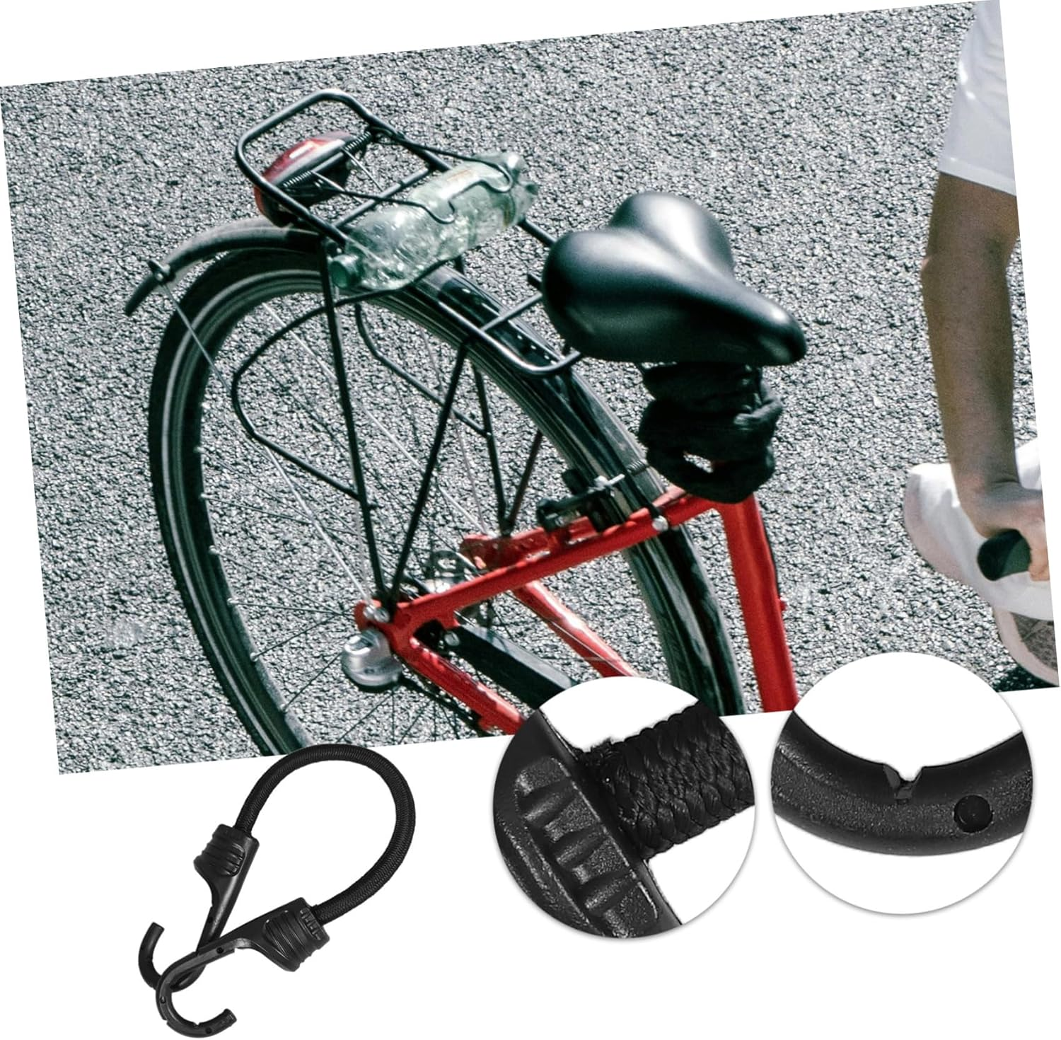 LIGIGWASH 12Pcs Elastic Luggage Straps Tie down Straps Hooks for Car Trunk Bike Rear Rack Outdoor Camping image number 6