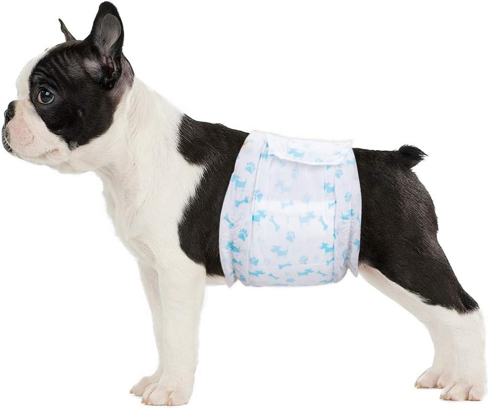 Flying Paws Small Male Dog Diapers - Absorbent Belly Bands (Pack of 52) for Male Dogs with Leak Protection, Excitable Urination, Incontinence, or Male Marking image number 3