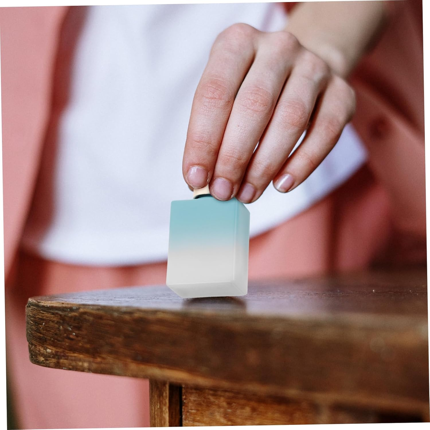 HONMEET Refillable Nail Polish Bottles 8Pcs 11.7Ml Gradient Glass with Brush Applicator for DIY Nail Art and Professional Use