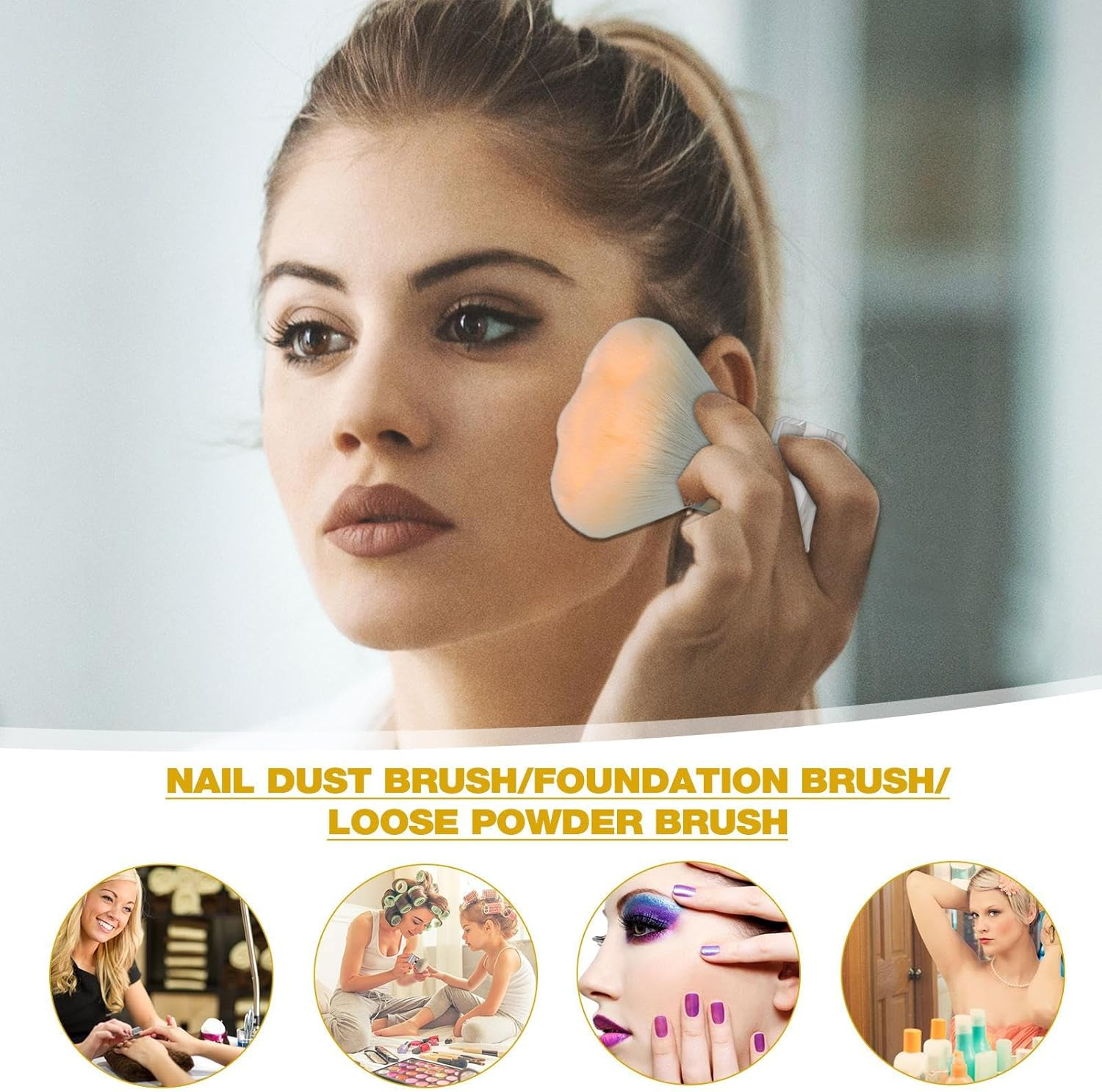 KABOKI Neck Duster Brush &ndash; Soft Face Cleaning Tool for Nial Art, Makeup, Barbershop | Multifunction Hair Sweep Brush for Removing Dust, Trimmings, Powder | Salon Beauty Accessory for Men, Women image number 5