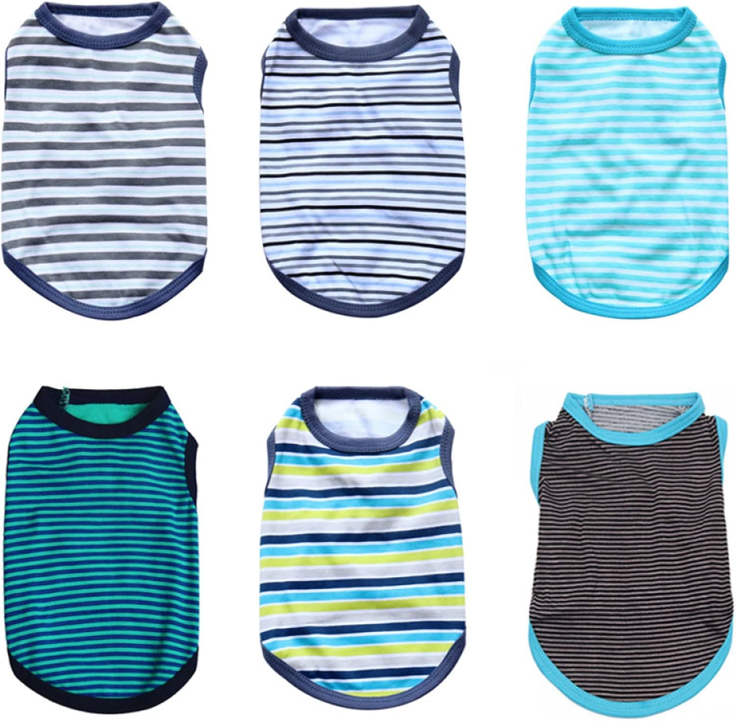 Summer Puppy Skirt Shirt Summer Striped Plaid Dog Shirt Comfortable Vests Dog Clothes Dog Shirt Pullover Sweatshirt for Small Medium Large Dogs Cats for Small Medium Dogs Cats image number 2