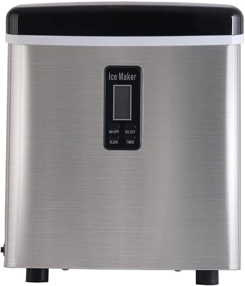 Devanti 120W Stainless Steel Portable Ice Cube Maker Machine, 3.2 Litre Capacity, Silver image number 4