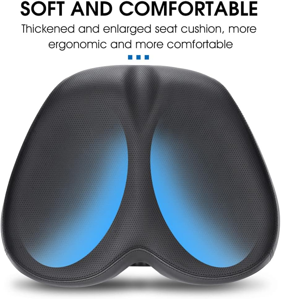Eacam Ergonomic Bicycle Replacement Saddle, Soft Widen Thicken Road Bike Cushion, Comfortable Shockproof Cycle Seats for Long Distance Riding - Black image number 7