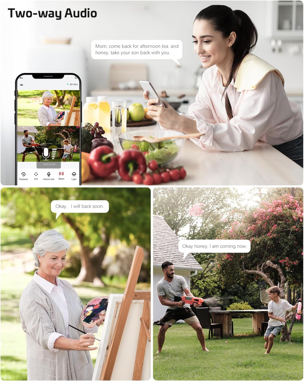 COCOCAM 2K Security Camera Outdoor Wireless with Dual Lens Dual PIR, 10000Mah Battery, 355&deg;P 90&deg;T, 6W Solar Panel, AI Analysis, IP66