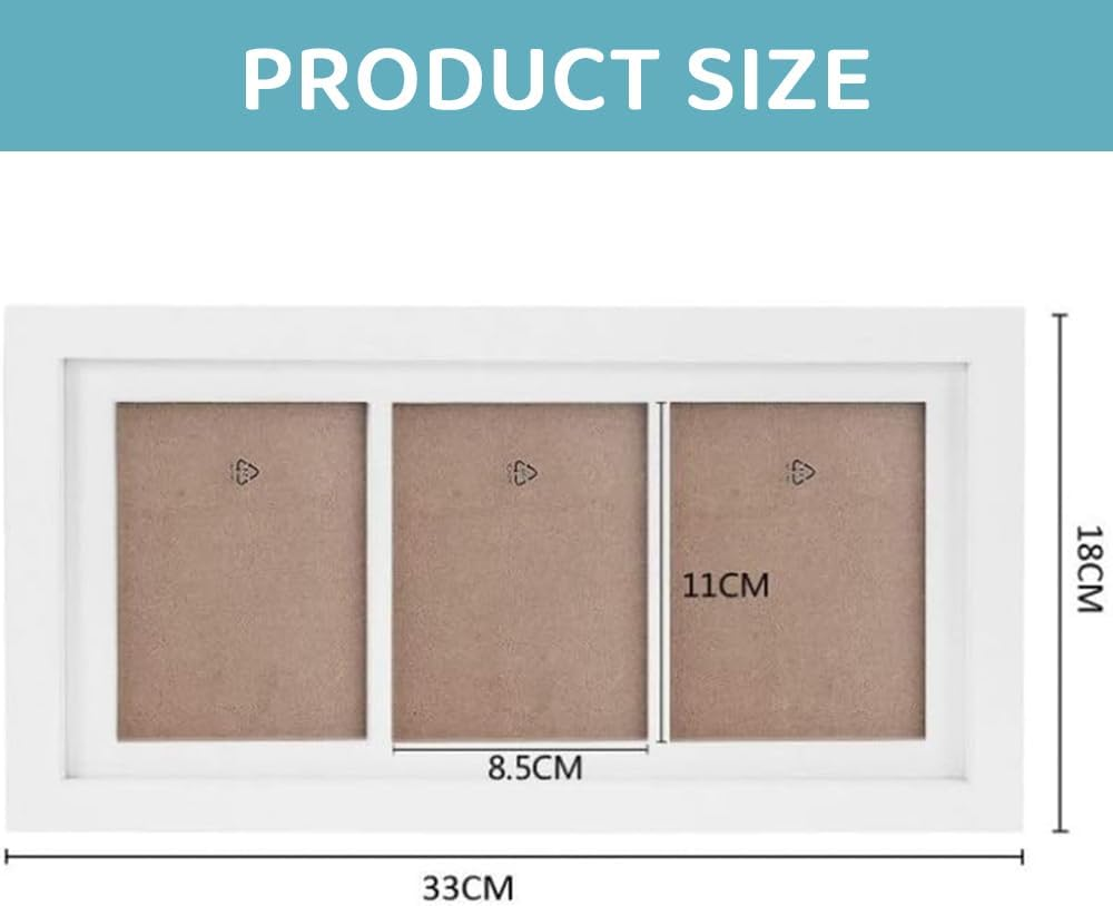 Baby Hand and Footprint Kit, Clay Keepsake Frame for Newborn Handprint and Footprint, Nursery Picture Frame for Baby Room Decor image number 3