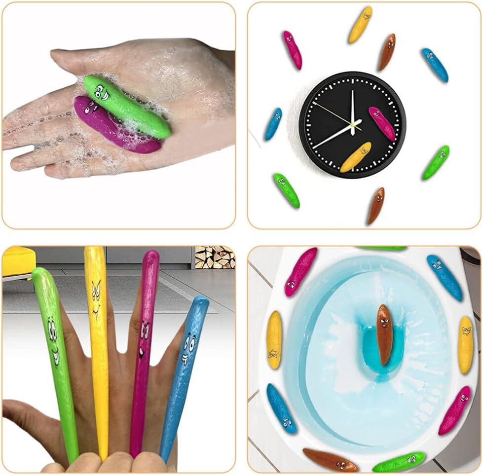JOINPAYA 20Pcs Mini Finger Sling Shot Novelty Toys Fake Poop Toy, Stretchy Funny Gaggifts Flying Games for Games and Birthday Halloween Party Favors Bag Filler Mixed image number 4