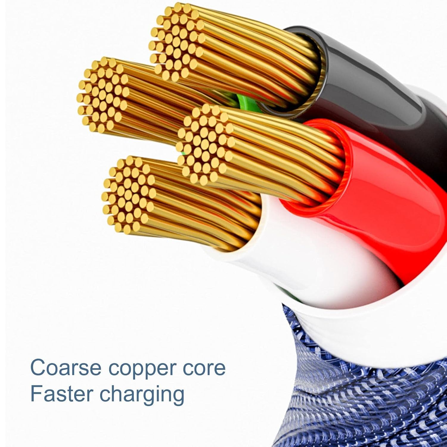 Type C Charging Cable | Car Charging Quick Phone Wire,Built-In Sensor, Nylon Braided, Phone Accessories with 10A, 120W for Type C Port Device Smartphone Shwing image number 5