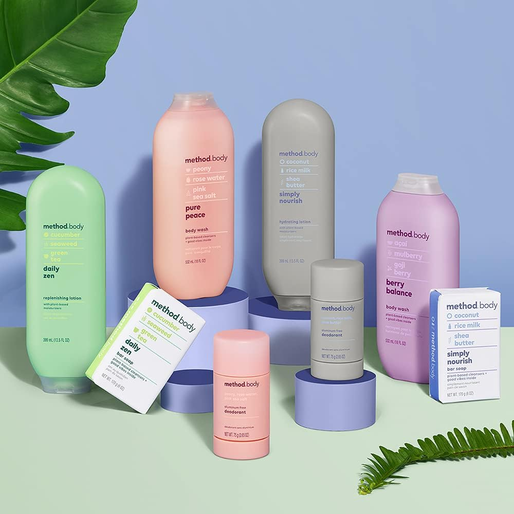 Method Daily Lotion, Pure Peace, Plant-Based Moisturizer for 24 Hours of Hydration, 13.5 Fl Oz (Pack of 1) image number 1