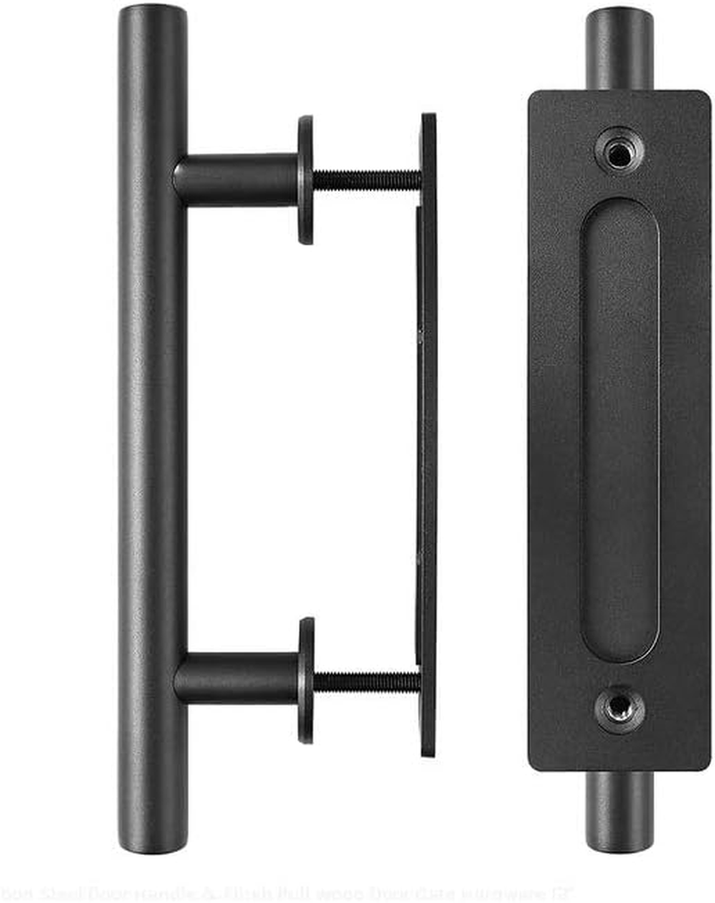 Carbon Steel Door Handle & Flush Pull Wood Door Gate Hardware 12" image number 4