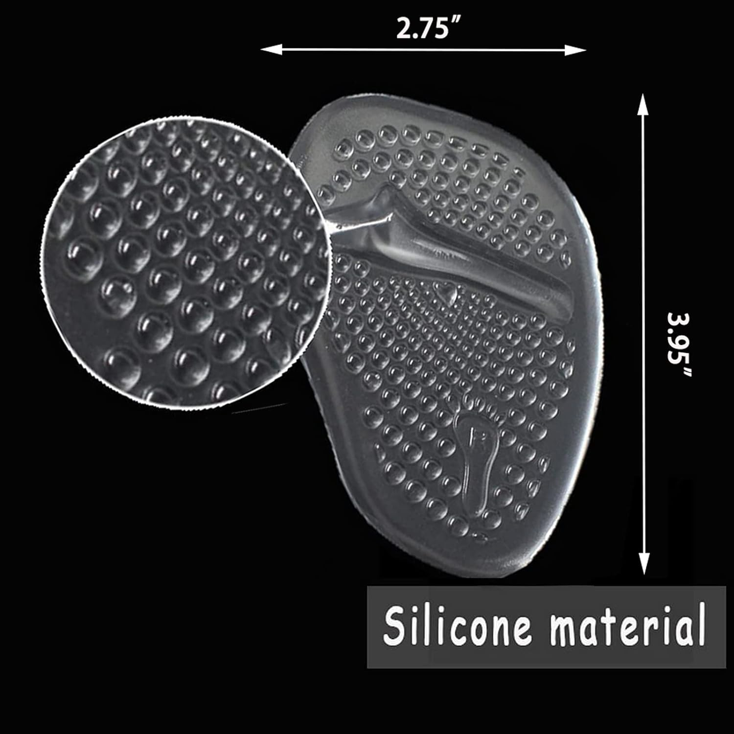 Metatarsal Pads Ball of Foot Cushions for Women, Soft Gel High Heel Cushion Insert for Pain Relief Forefoot Party Feet Anti-Slip Insole One Size Fits All - 3 Pairs&hellip;